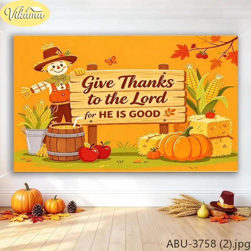 VIKAMA Turkey & Wheat Polyester Tapestry, Fadeless & Wrinkle Free, Decor for Bedroom Dorm Room Study
