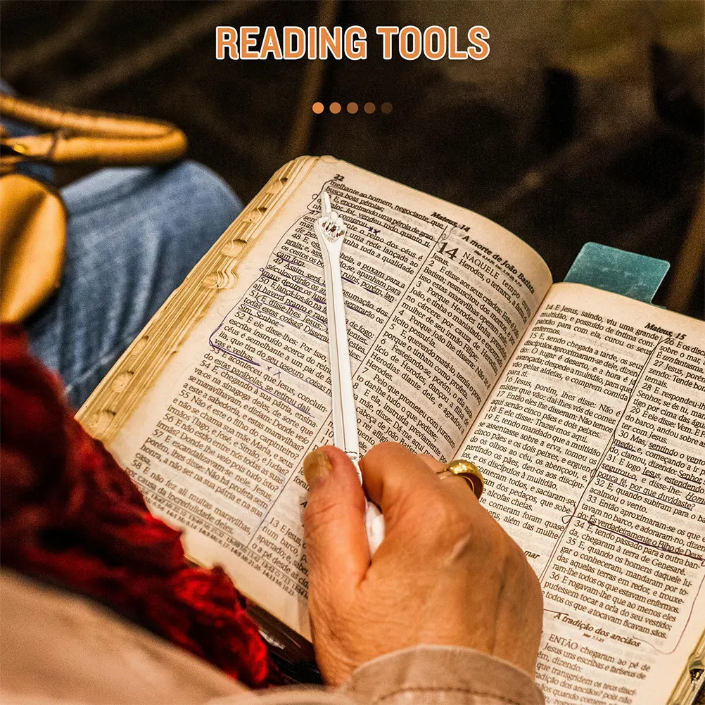 เครื่องมือชี้อ่าน 1 ชิ้น ทำจากโลหะชุบเงิน สำหรับอ่านพระคัมภีร์ ดีไซน์ตามหลักสรีรศาสตร์ ทนทาน พกพาสะดวก เหมาะสำหรับชาวยิว