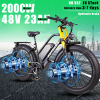 KETELES XF4000 Electric Bike 2000W Dual Motor 48V23AH Lithium Battery Hydraulic Brake Ebike Aldult 26*4.0 Fat Electric Bicycle