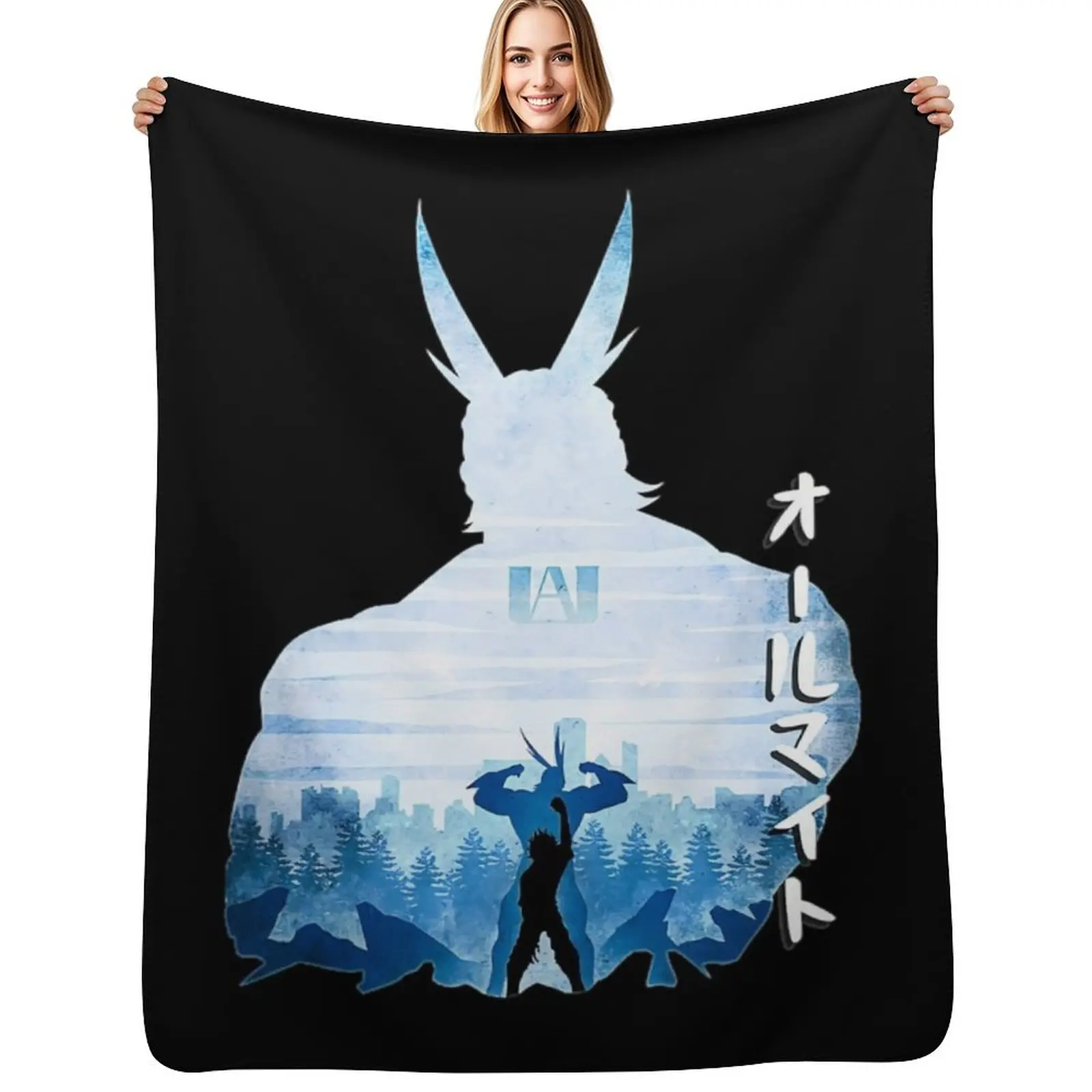 

Minimalist SIlhouette All Might Throw Blanket Bed linens For Baby Sofa Quilt Bed Blankets