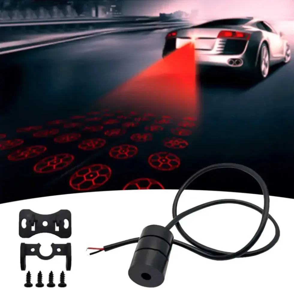 

1set Auto Motorcycles Rear-end Styling Decoration Car Brake Parking LED Lamp Rearing Warning Light Car Laser Tail Fog Light