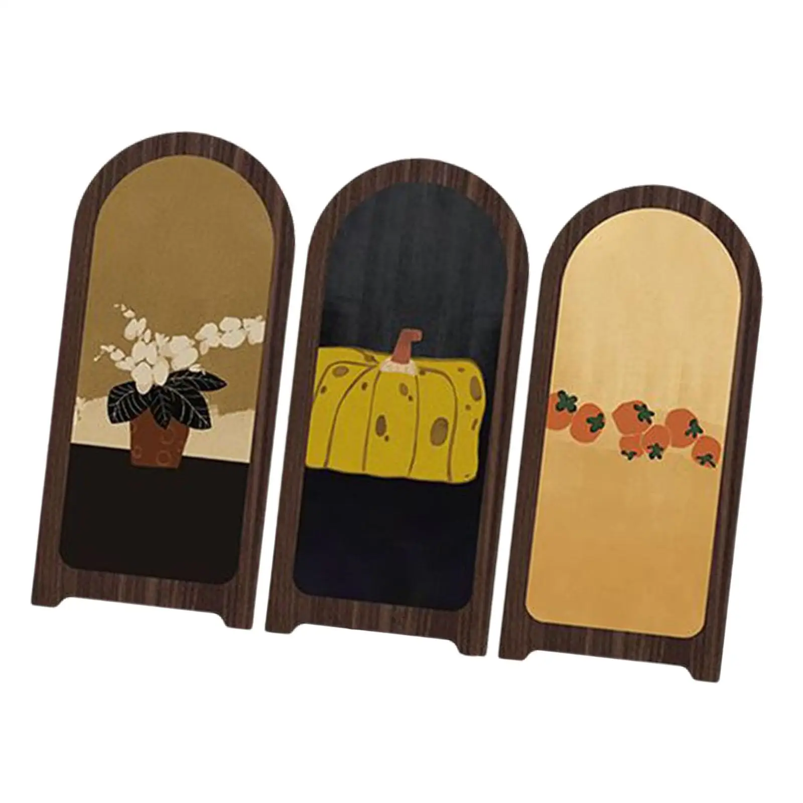 Desk Decorative Screen Partition Art Piece Collectible 3 Panel Divider for Living Room Office Decoration Housewarming Gifts