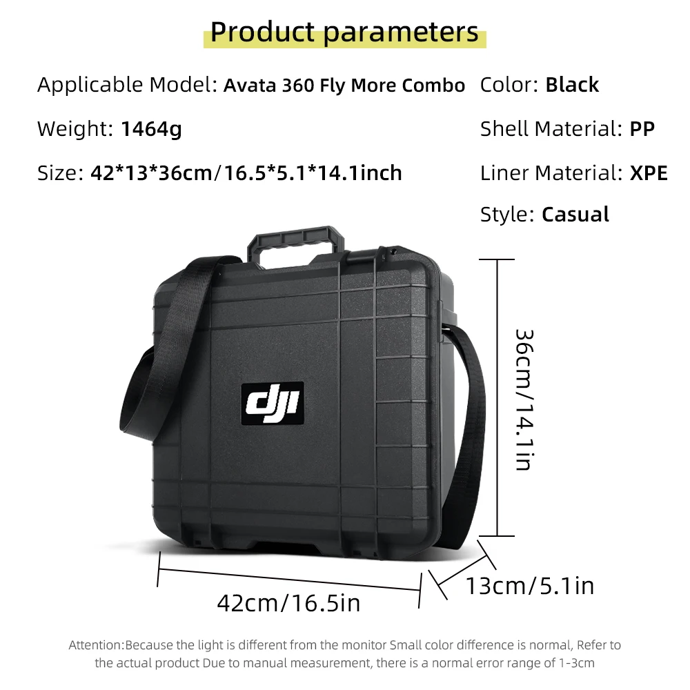 Für DJI Avata 360 Fly More Combo Hartschalen-Explosionsschutzbox Tragbare Tragetasche Kompatibel mit Fernbedienung RC2 – Detail 1