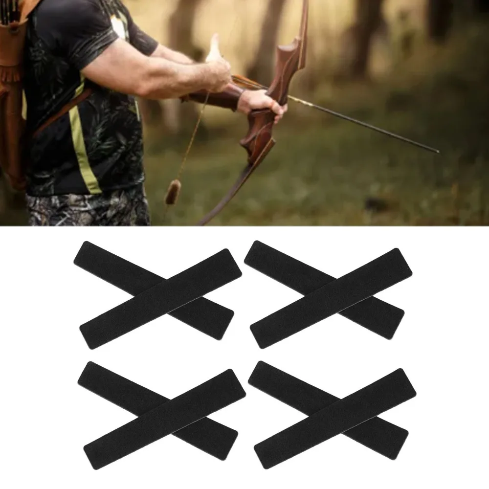 8PCS PU Fur Archery Sticker Pad Anti Slip Shock Absorbing Bow String Shock Absorbing Noise Reduction Recurve Bow Pad