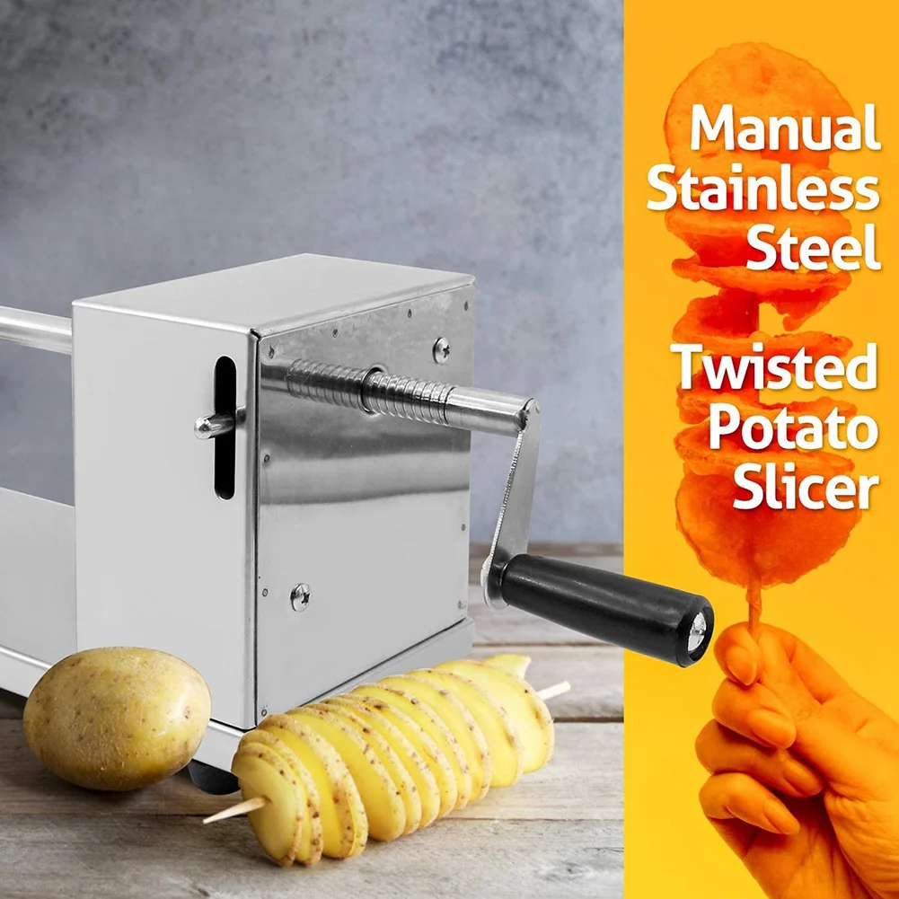ABJI-Potato Cutter Machine Spiral Cutting Machine Chips Machine Kitchen Accessories Cooking Tools Chopper Potato Slicer