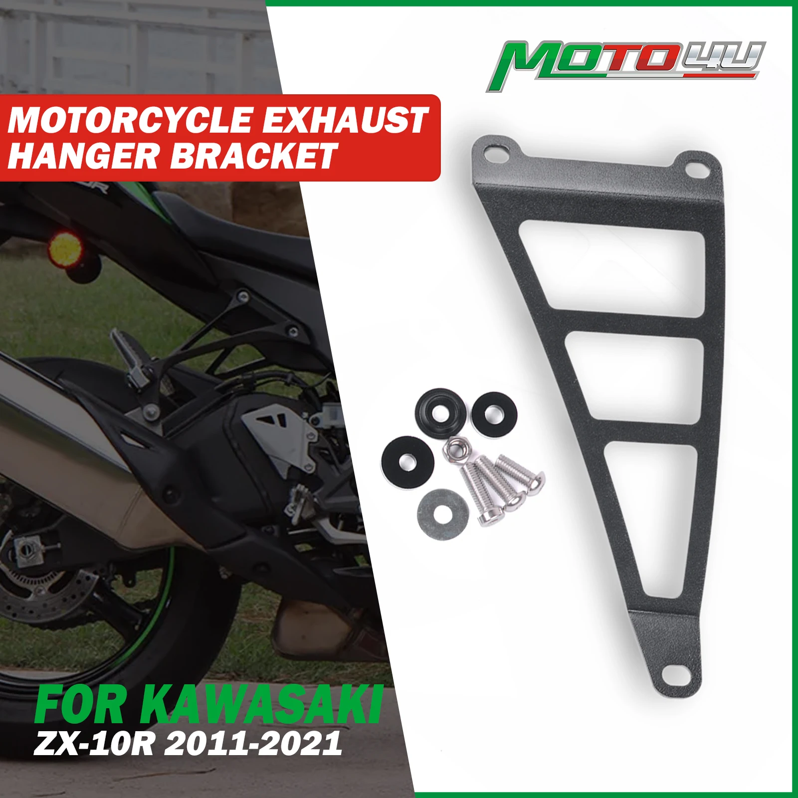 

For Kawasaki Ninja ZX10R ZX-10R 2011 2012 2013 2014 2015 2016 2017 2018 2019 2020 2021 Motorcycle Exhaust Hanger Bracket Muffler