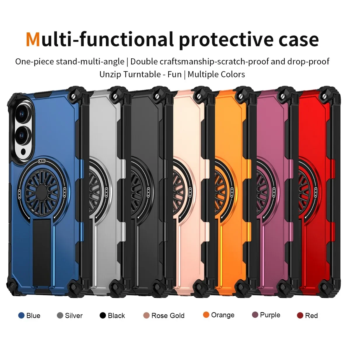 Telefon Fall Magnetische Stand Kreisel für Galaxy A55 A56 A36 A26 A16 A06 Für Samsung S25 Rand S25 Ultra S24 S23 S22 Shock Cove