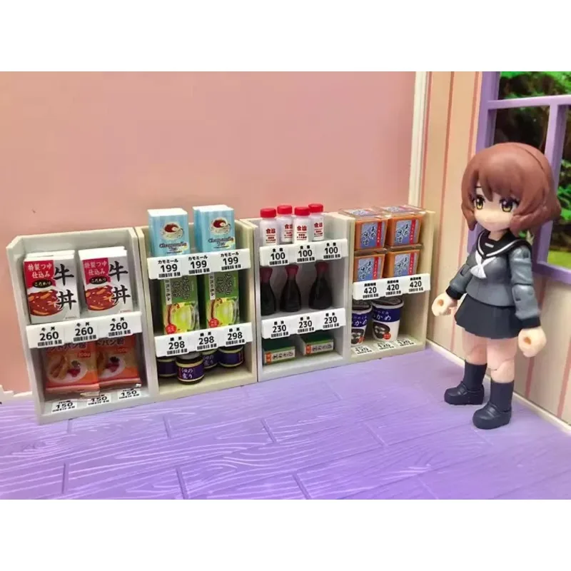 

J.DREAM Капсульные игрушки Gashapon Kawaii Миниатюрный супермаркет Витрина Товары Показана подставка Мини-фигурка Аниме Кукла Модель