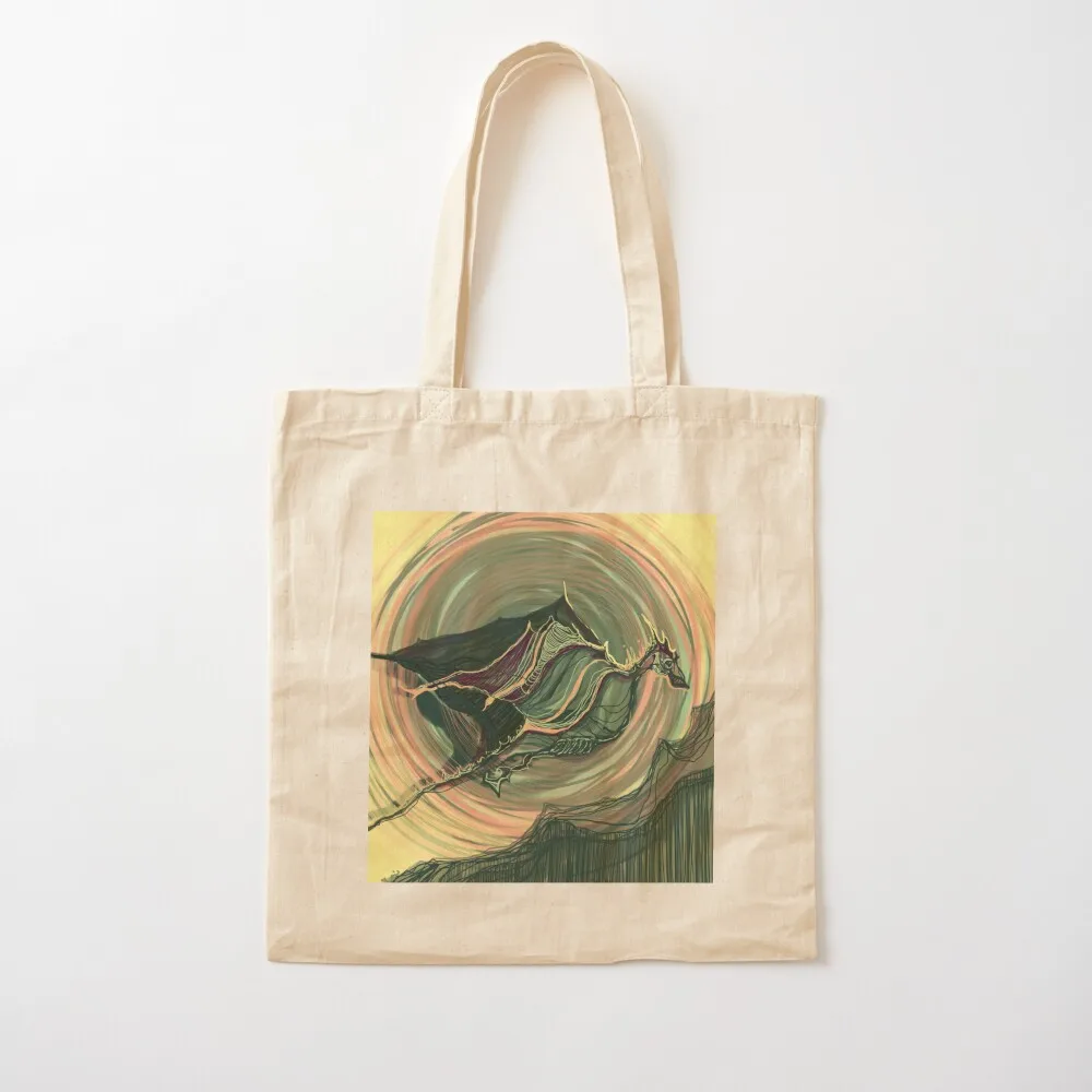 

The dragon flight Tote Bag reusable shopping bags foldable reusable bag Canvas Tote Bag