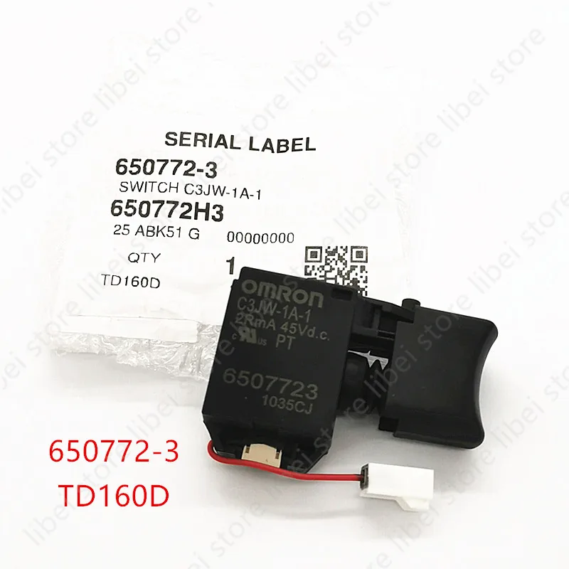 

Genuine Switch For Makita 6507723 650772-3 DTD170 TD170D TD160D DTD171 DTD171Z 140B49-1 xdt16 xdt12 electric screwdr tool parts