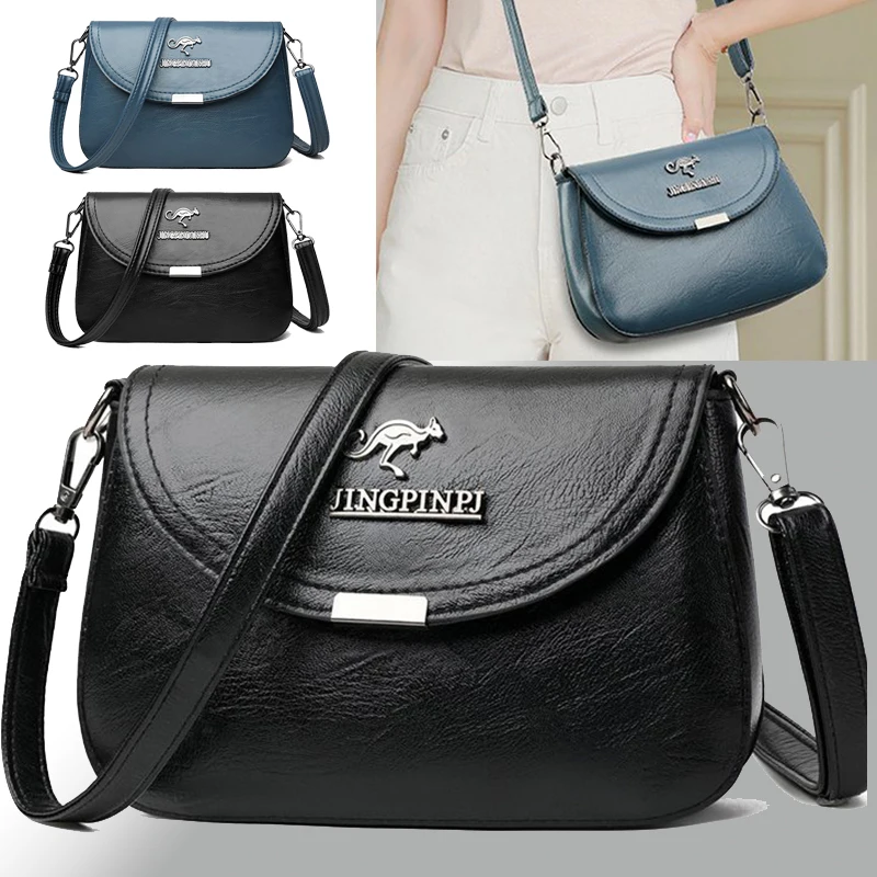 Women's simple crossbody bag with elegant slanted design, suitable for middle-aged and elderly people to carry.