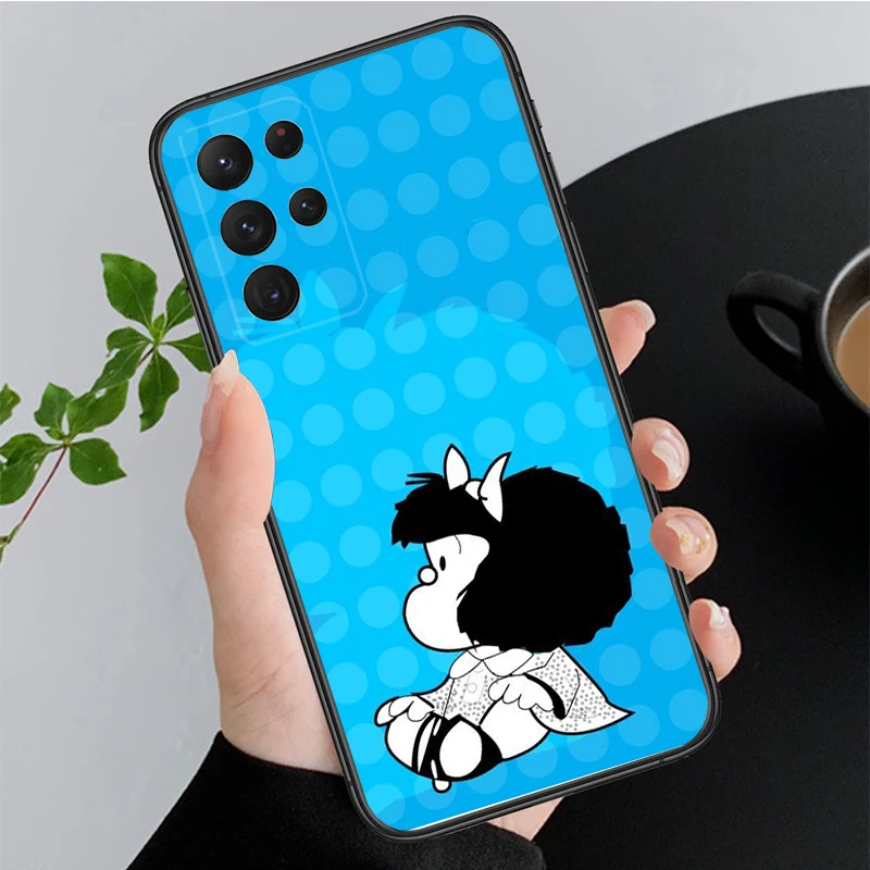 Mafalda Phone Case for Samsung Galaxy A73 A13 A22  A32 A71 A33 A52 A53 A72 A73 A51 A31 A23 A34 A54 A52 A53S Funda