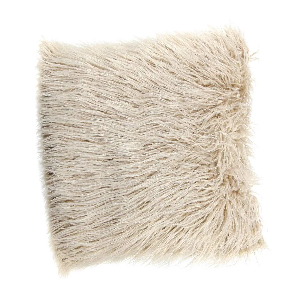 

1Pcs Wool Cushion Cover 45x45cm Soft Warm Pillowcase Imitation Wool Throw Pillow Cover Beige Home Decoration Pillowcase