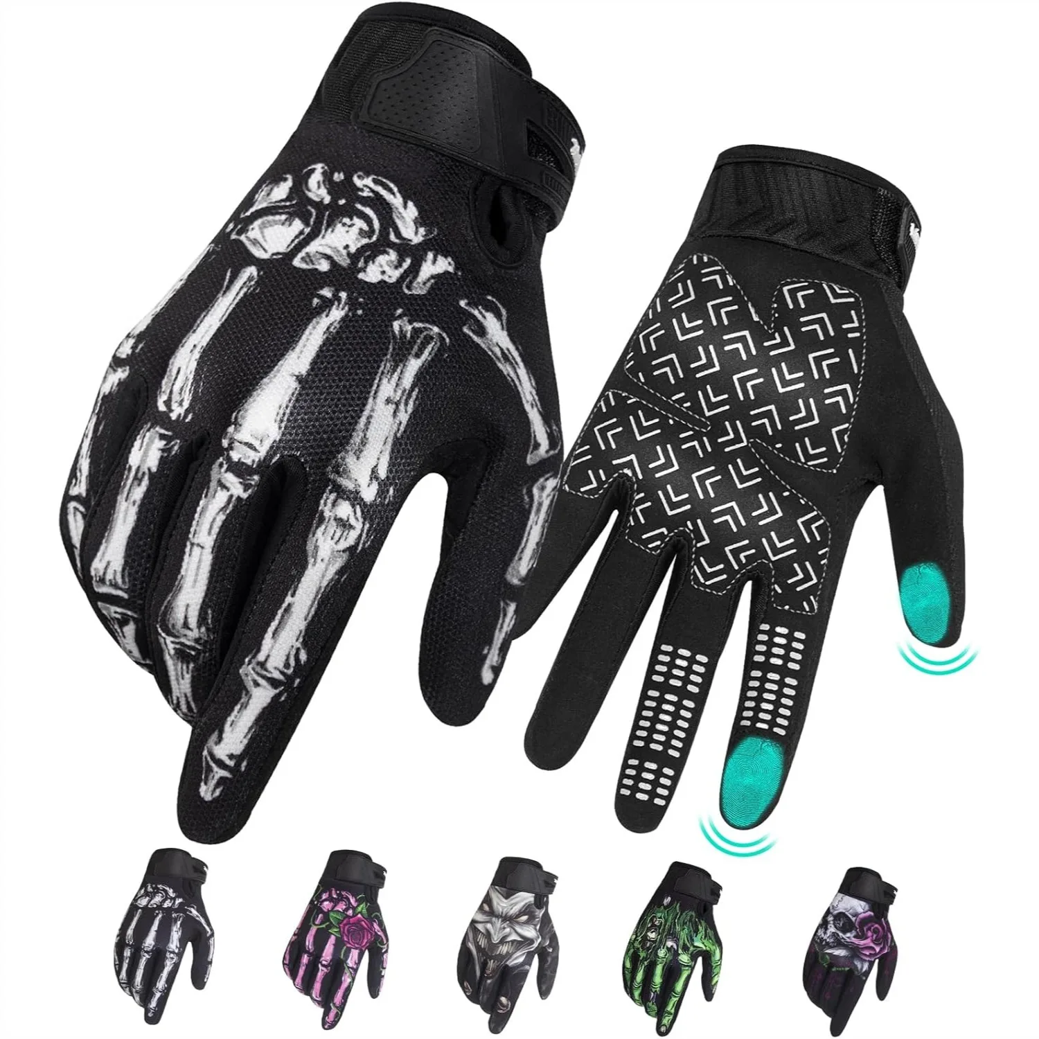 

Motorcycle Gloves Touchscreen Lightweight Dirt Bike Glove Non-Slip Breathable Spandex for Men Women Riding