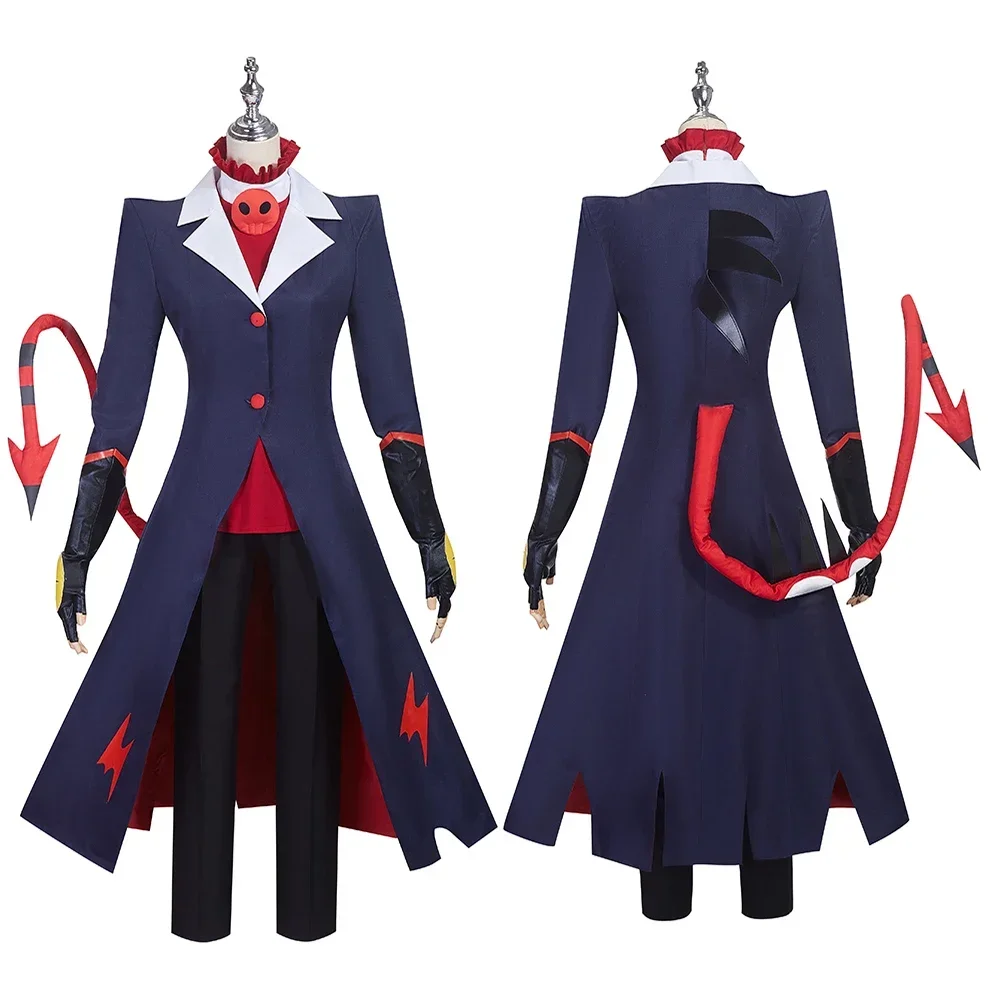 Anime Helluva Boss Blitzo Cosplay Costume Party Uniform Suit with Tail Halloween Outfit  for Men Women Custom