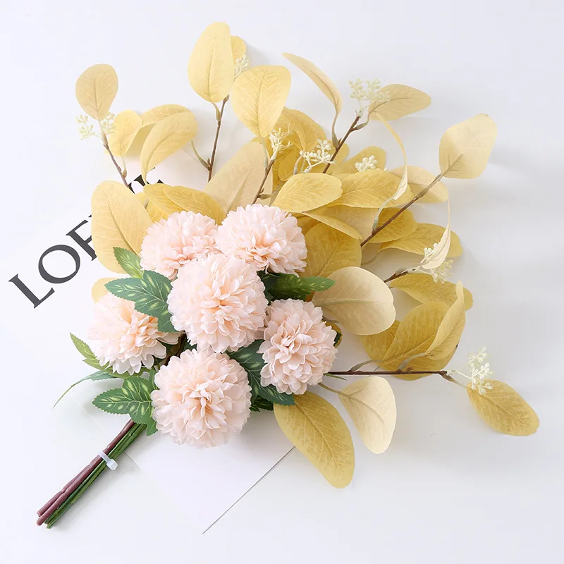 45 cm Eukalyptus Künstliche Blumen Blumenstrauß Dekoration Gefälschte Ornament Tisch Home Room Decor Garten Party Herbst Brautstrauß – Detail 13