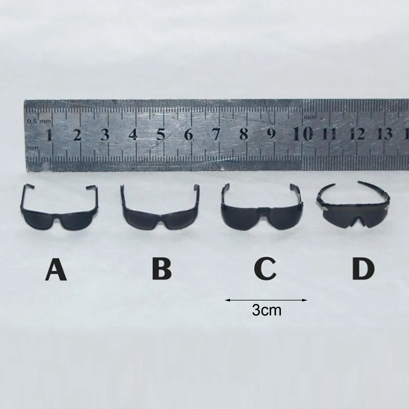 4x 1/6 Scale Action Figures Glasses Replacement Sunglasses Model for 12 inch Doll