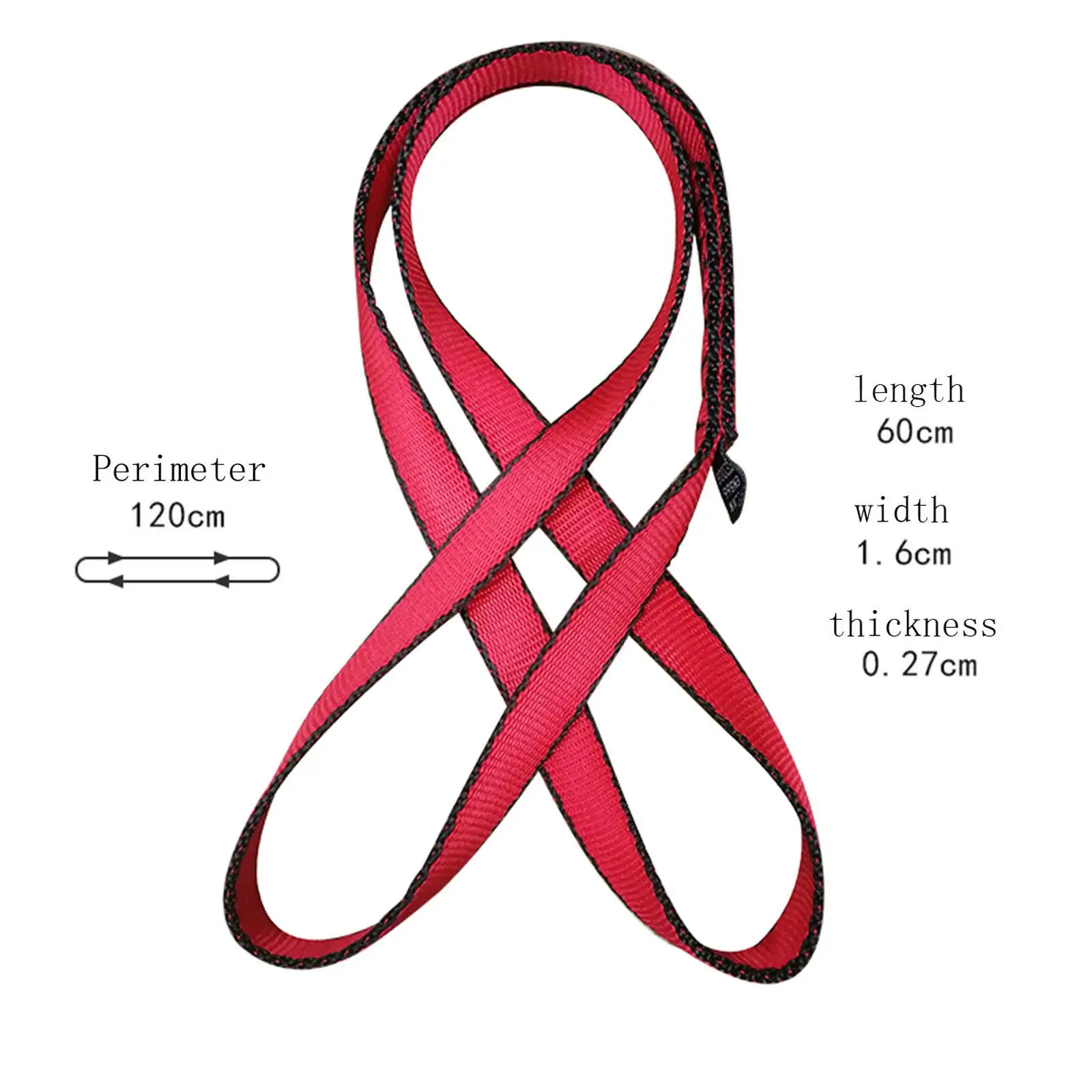 عداء تسلق 18 ملم، حزام 22 كيلو نيوتن لمعدات الطوارئ، يتأرجح الإنحدار