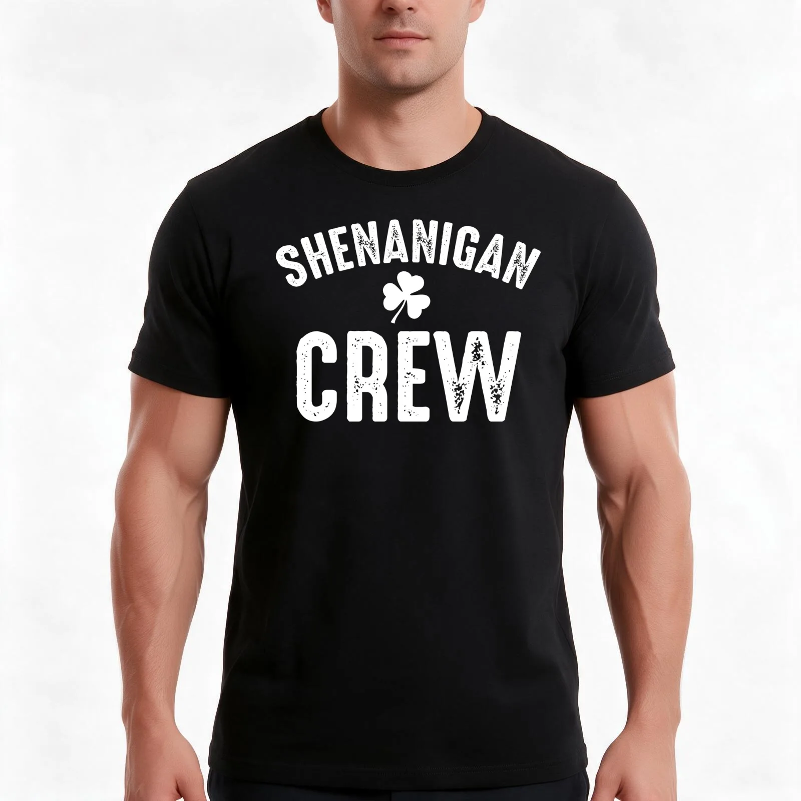 Shenanigans Crew T-Shirt, Summer Casual Cotton Tee, Oversized Streetwear Tops, Vintage Graphic Print, Loose Fit Short Sleeve