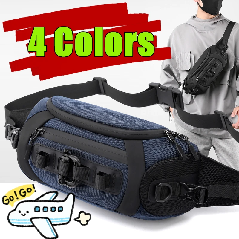 

New Fashion Men Waist Bag Outdoor Sports Tactical Chest Bag Multifunction Waterproof Male Fanny Pack Mens Crossbody Sling Bags