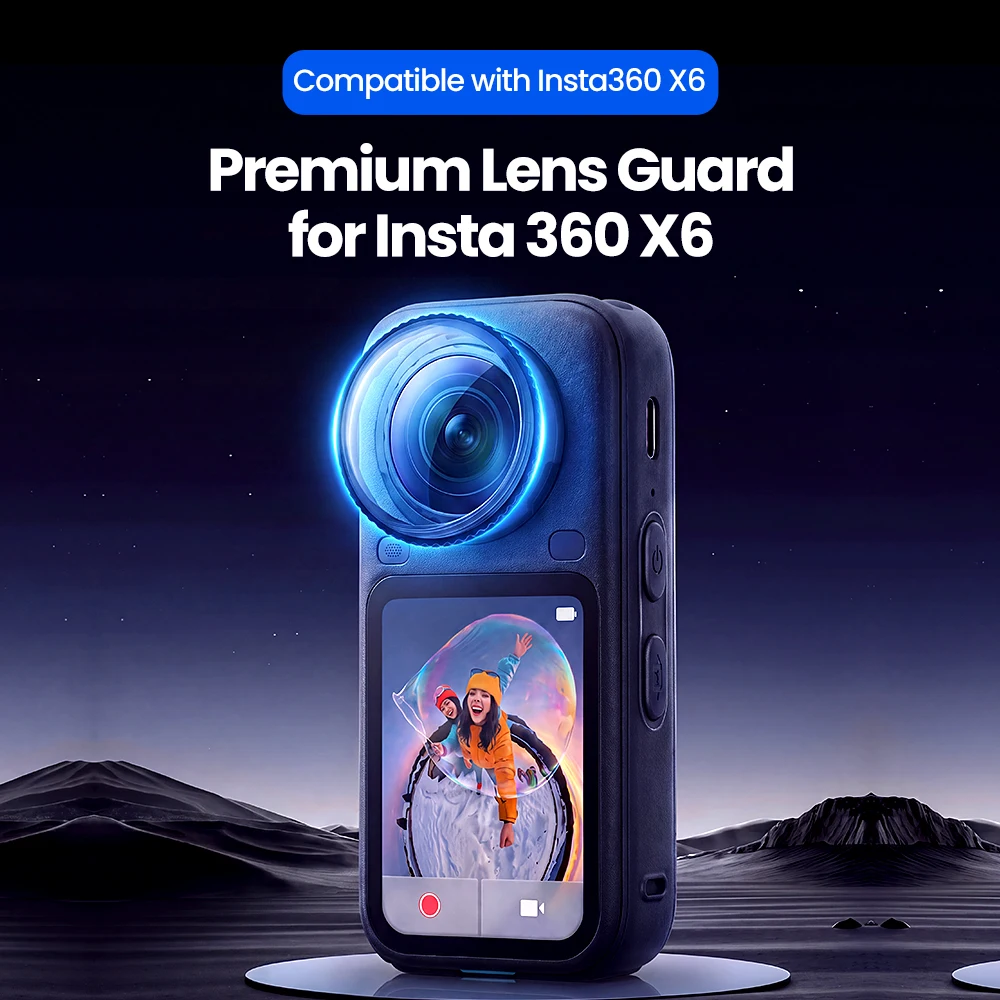 Lens Guard for Insta360 X6, Twist‑lock Type, Optical PC Material Lens Protective Cover