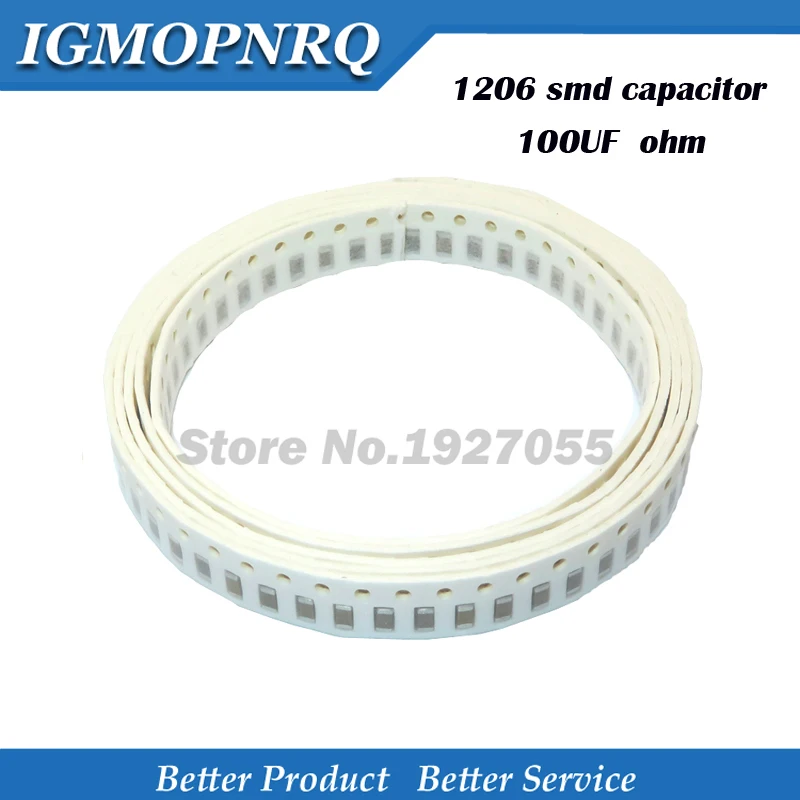 100pcs 1206 100NF 104 X7R Error 10% 50V 0.1UF 104 1206 smd capacitor NEW