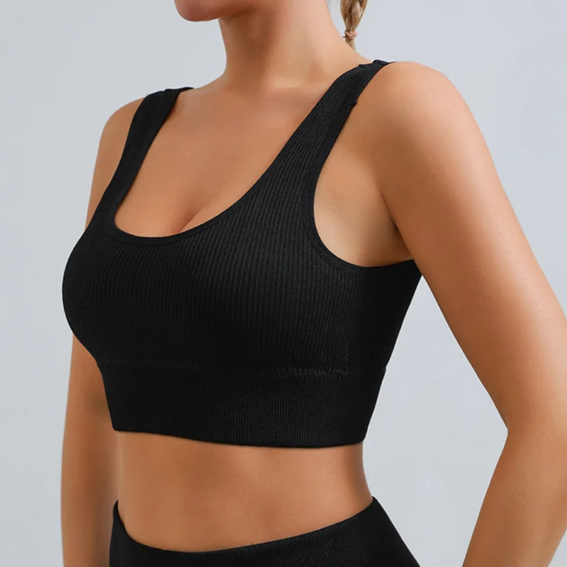 

Wireless Seamless Sports Bra For Women Workout With Foam Plus Size Yoga Bralette Exercise Gym Fitness Woman Non Wire