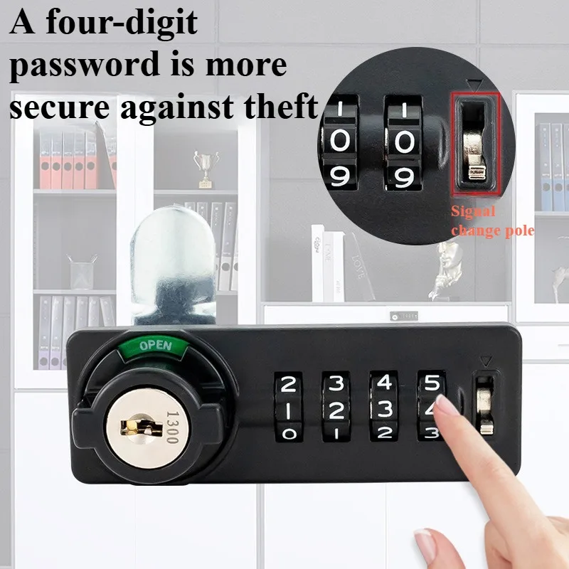 

Office filing cabinet combination lock, archive storage, wardrobe lock, drawer lock, three-chain cabinet combination lock