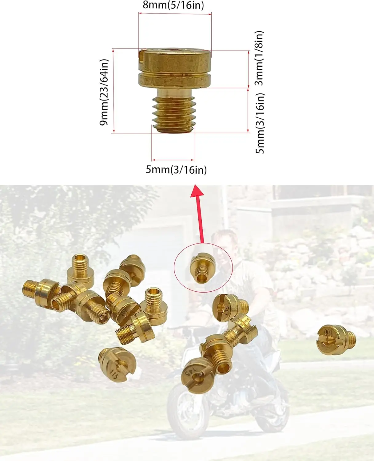 YAMAKATO 16pcs Carburetor Jet Kit Main Jets for Mikuni VM22 VM24 VM26 125cc 150cc 200cc 250cc for Mini Bike Dirt Bike Pit Bike ATV 88 90 95 98 100 105 110 115 120 125 130 135 140 145 150 155