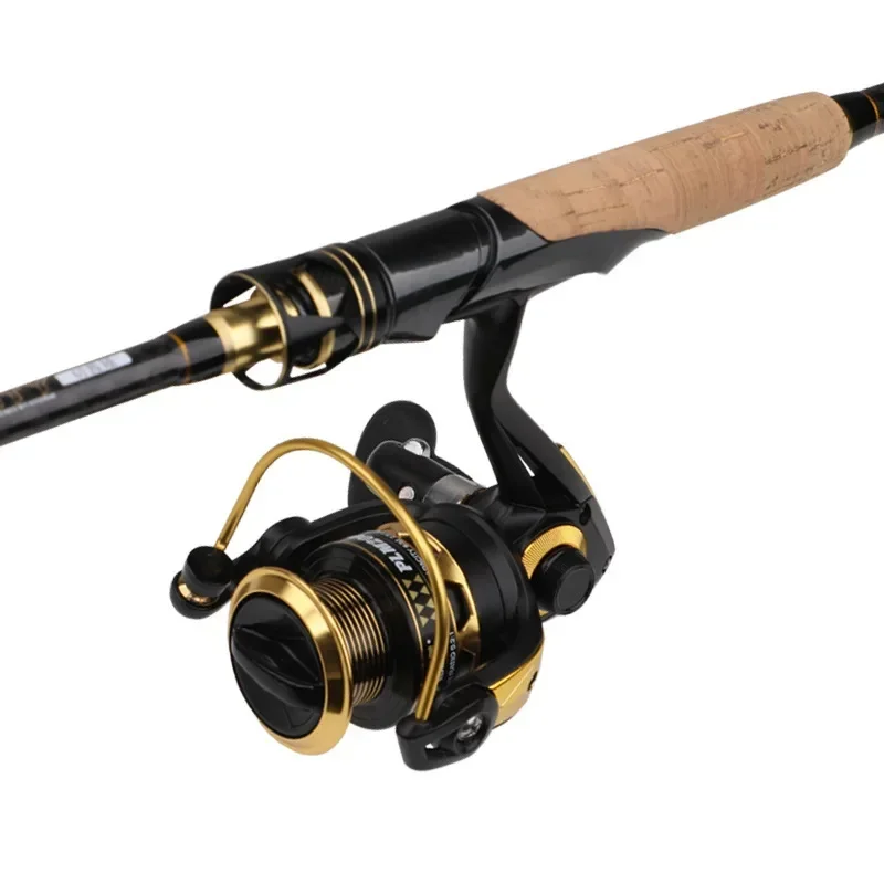 Telescopic portable Combination of carbon fishing rod and spinning reel