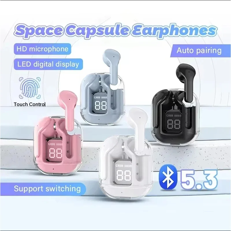 

TWS T2 wireless earbuds led power digital display headset stereo sound Bluetooth earphones for iPone Xiaomi Lenovo headphone