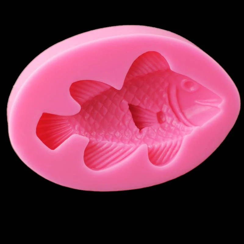Nette Fische Fondant Schokolade Pudding Silikon Form 3D Silikon Kochen Werkzeug Kuchen Werkzeug Kuchen Werkzeug H702