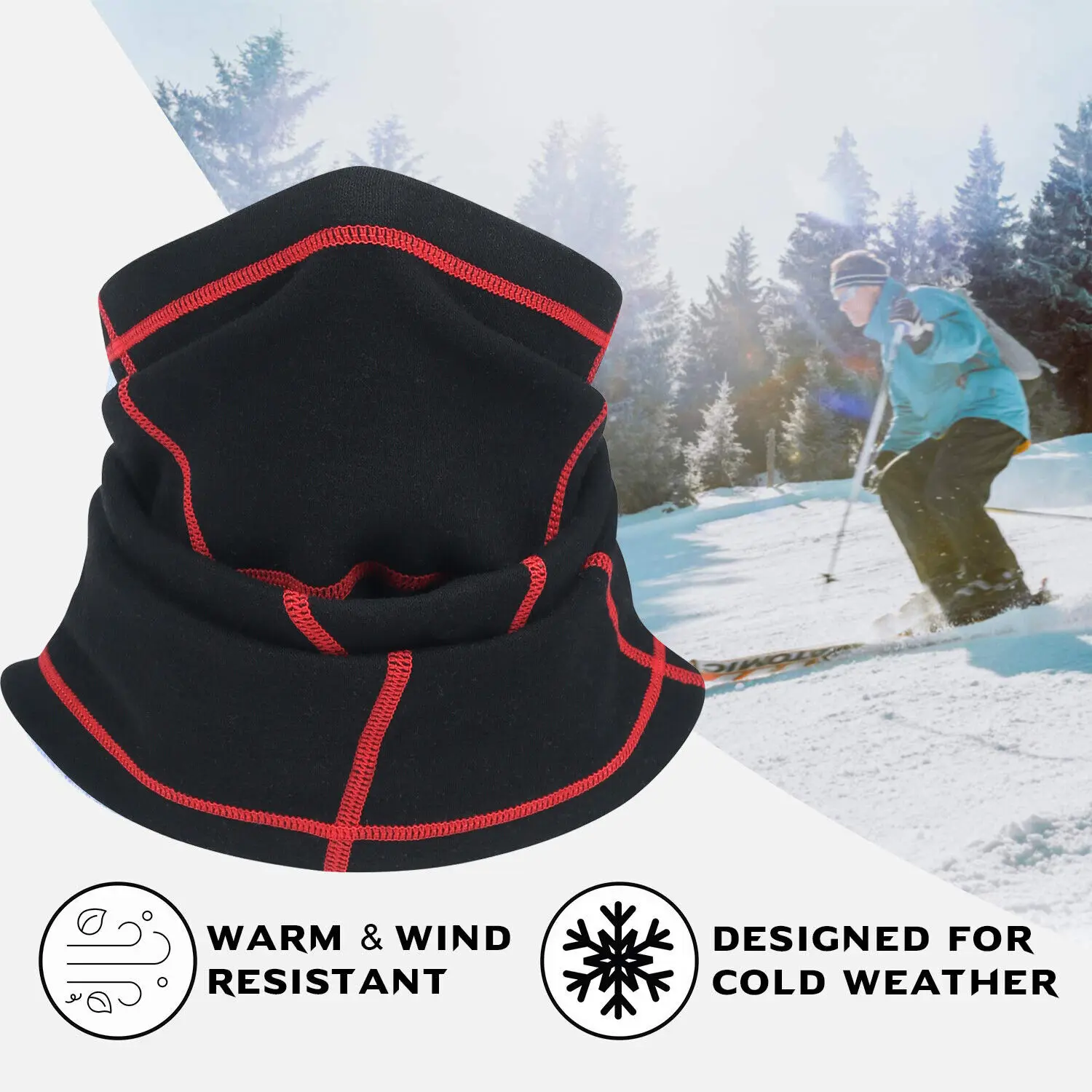 Inverno pescoço mais quente polar velo pescoço gaiter quente capa facial tempo frio máscara facial de esqui à prova de vento para homem e mulher