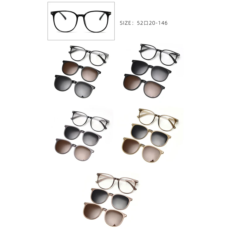 Peekaboo Magnetische Clip-On-Sonnenbrille, polarisiert, für Herren, modisch, TR90, quadratische Sonnenbrille, UV400, für Damen, Schwarz, Grau, Unisex, 2024, Geschenk – Detail 3