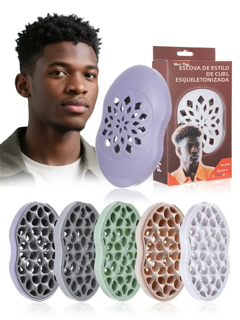 1 pçs profissional encaracolado cabelo africano torção escova bobina mágica onda reutilizável dreadlock afro escova de cabelo modelador ferramenta estilo cabelo