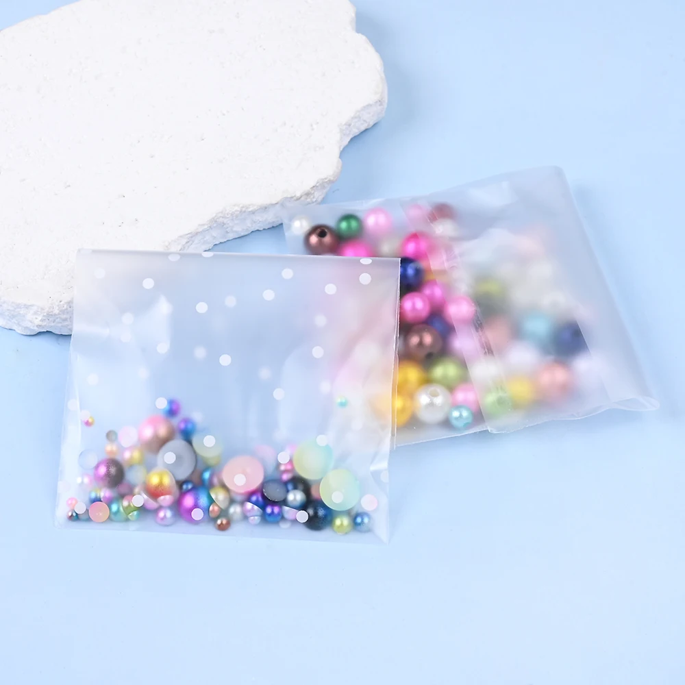 50 Stück Transparente Mattierte OPP-Verpackungsbeutel Selbstklebende Beutel für Schmuck, Handarbeiten und Kleinteile mit Reißverschluss – Detail 6
