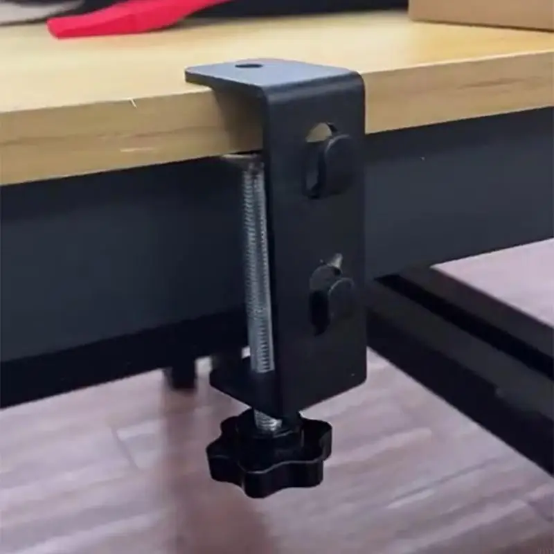 

2Pcs Table Mounting C Clamp for Scratch Protective Adjustable Desk Clamp Broadcasting Pipe Fastening Easy Mount M4YD