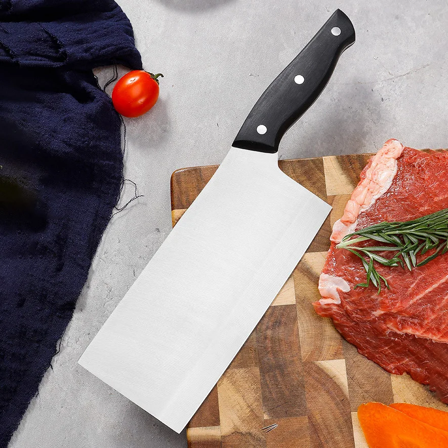 

7 Inch Slicing Knife Welding SKD11 Steel Blade Wood Handle Sharp Cleaver Meat Cutting Vegetables Professional Kitchen Knives