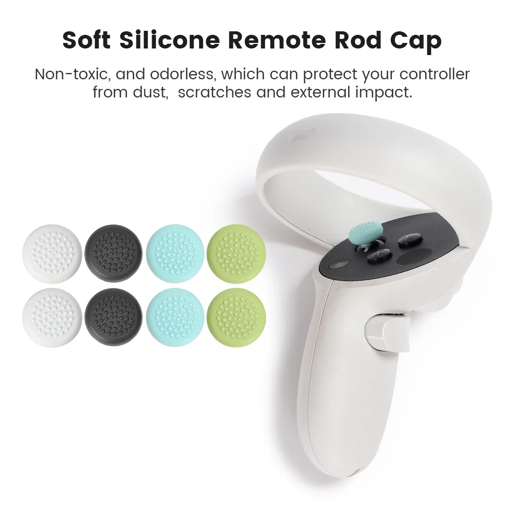 Cubierta del pulgar del controlador para Quest 2, tapa basculante, Thumbstick, funda de silicona para Oculus Quest 3/Pico 4 VR, accesorios