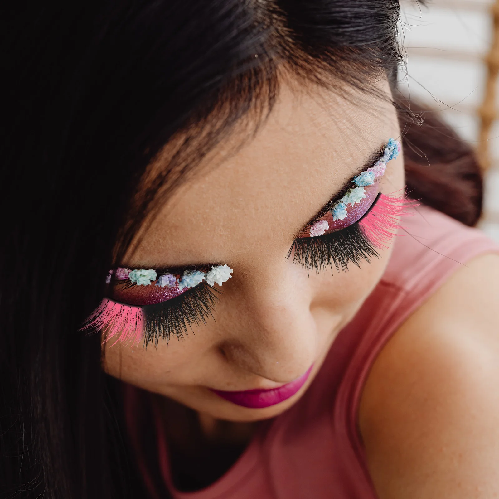 

Natural Eye Lashes Fake Eyelashes Makeup Extensions Reusable Lashes Comfortable Lightweight Lash Multiple