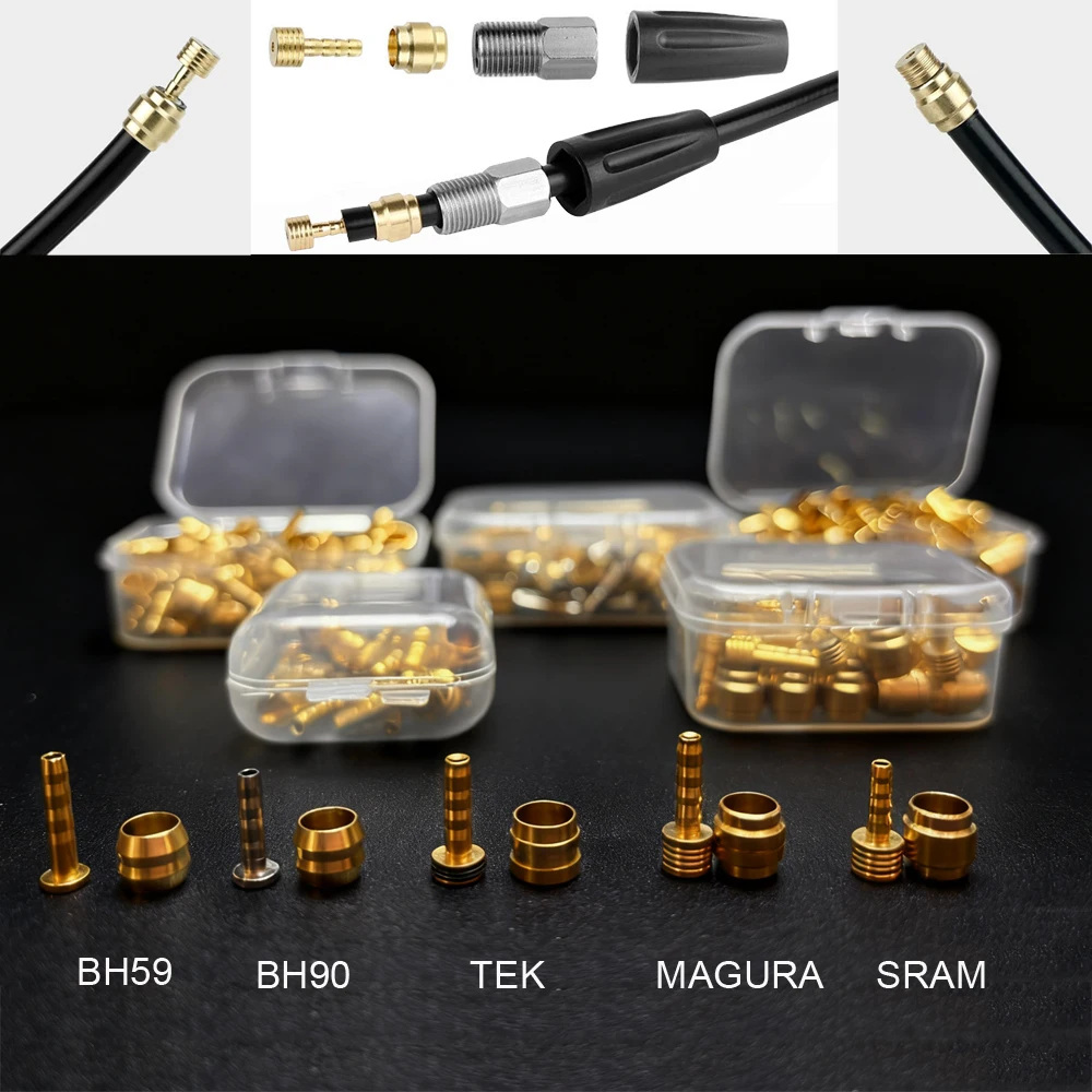 AliExpress NONE 10/20/50pcs Bike Oil Brake Olive Head Oil Pin Hydraulic Disc Brake Oil Needle Brass kits For Shimano BH90 BH59 MAGura Tek Parts