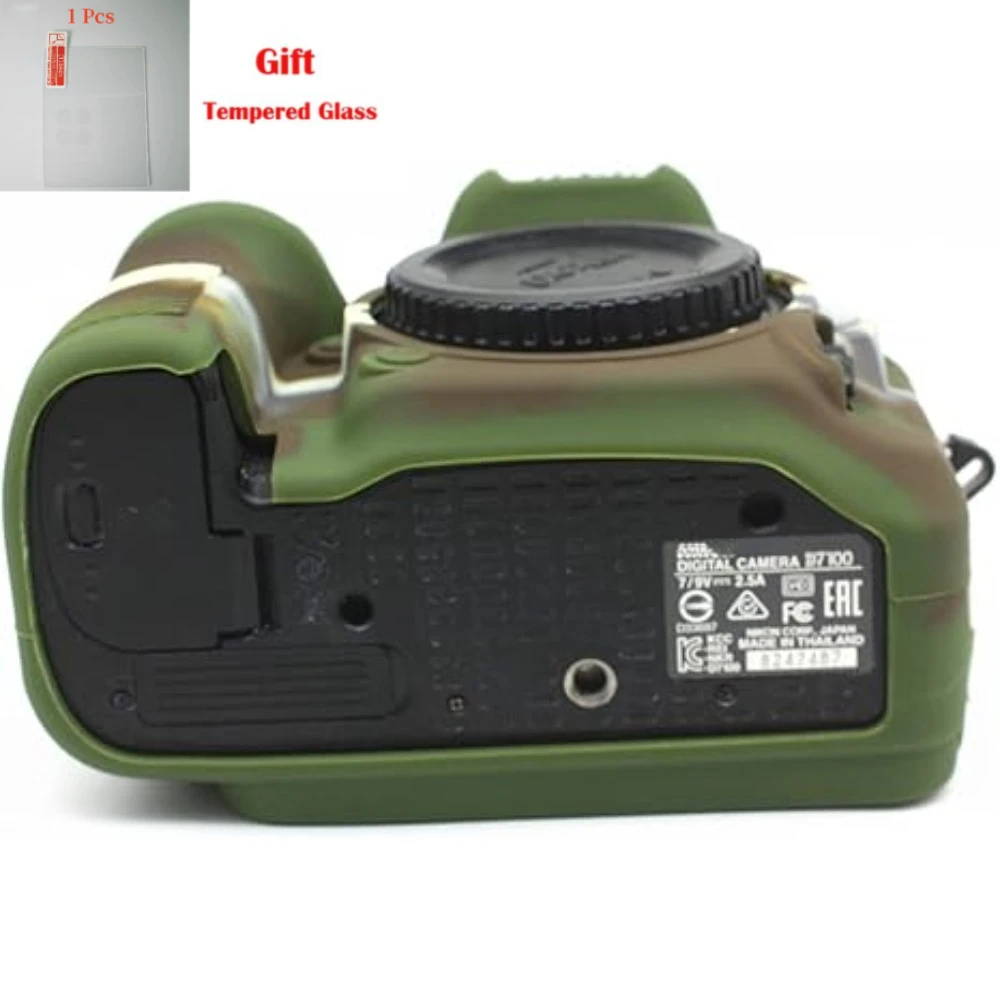 

Silicone DSLR Camera Body Case, For Nikon D7200 D7100 photography soft case protective case + free tempered film