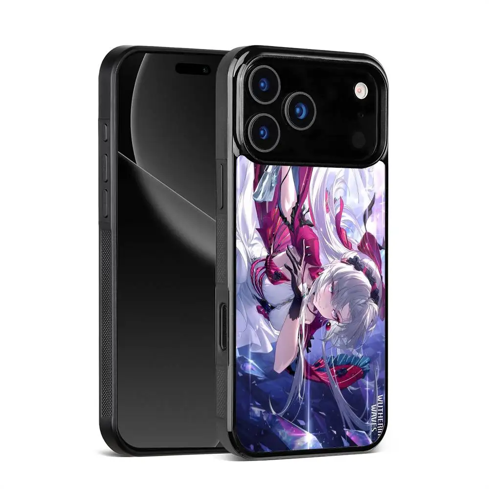 Casing HP Carlotta Wuthering Waves untuk iPhone 17 16 15 14 13 12 11 Pro Max Mini Plus Hard Mirror Funda