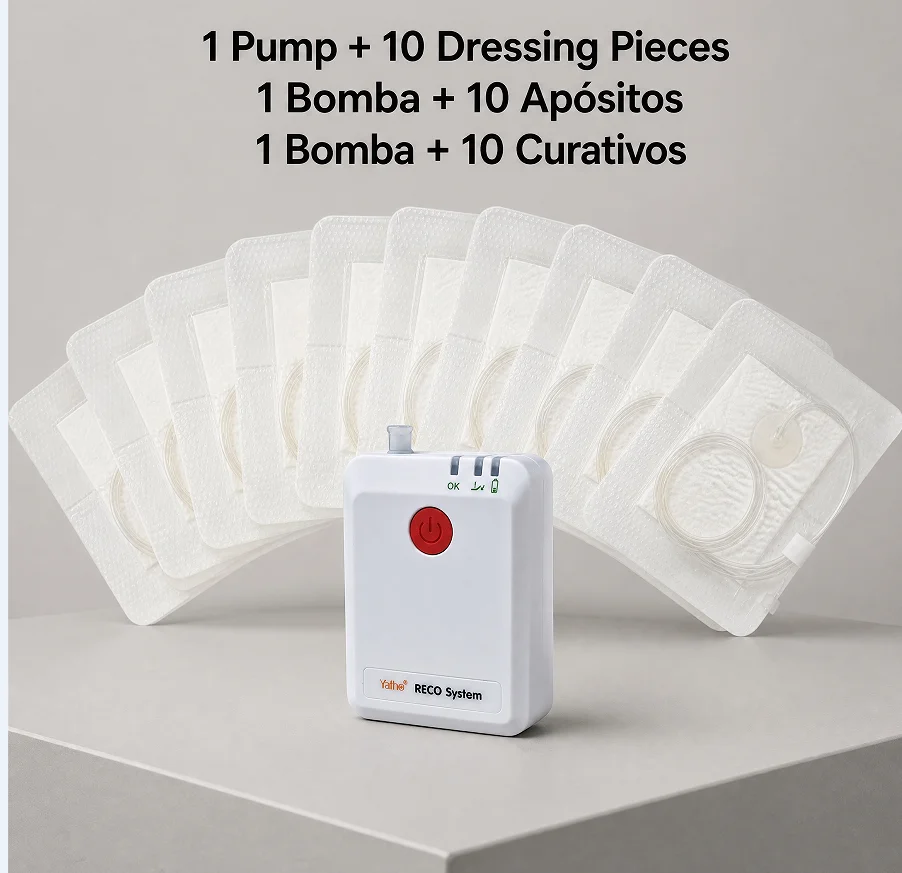 Portable NPWT Negative Pressure Wound Therapy System Vacuum Assisted Wound Dressing Kit For Wound Exudate Management