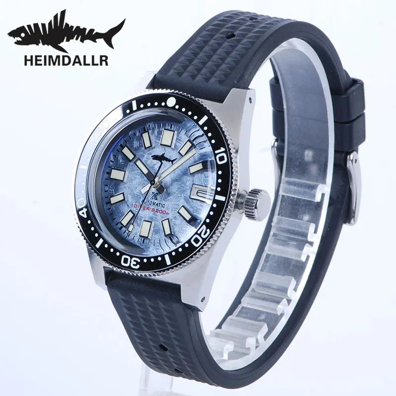 HEIMDALLR 62MAS Men Diver Watch Sapphire Ceramic Bezel Stainless 200M Water Resistance NH35 Automatic Mechanical Wristwatch