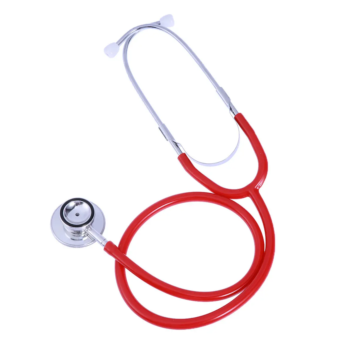 

Double Sided Stethoscope Red Portable Medical Tool Dual Head Auscultation Device for Heart Lung Organ Examination Noise Free