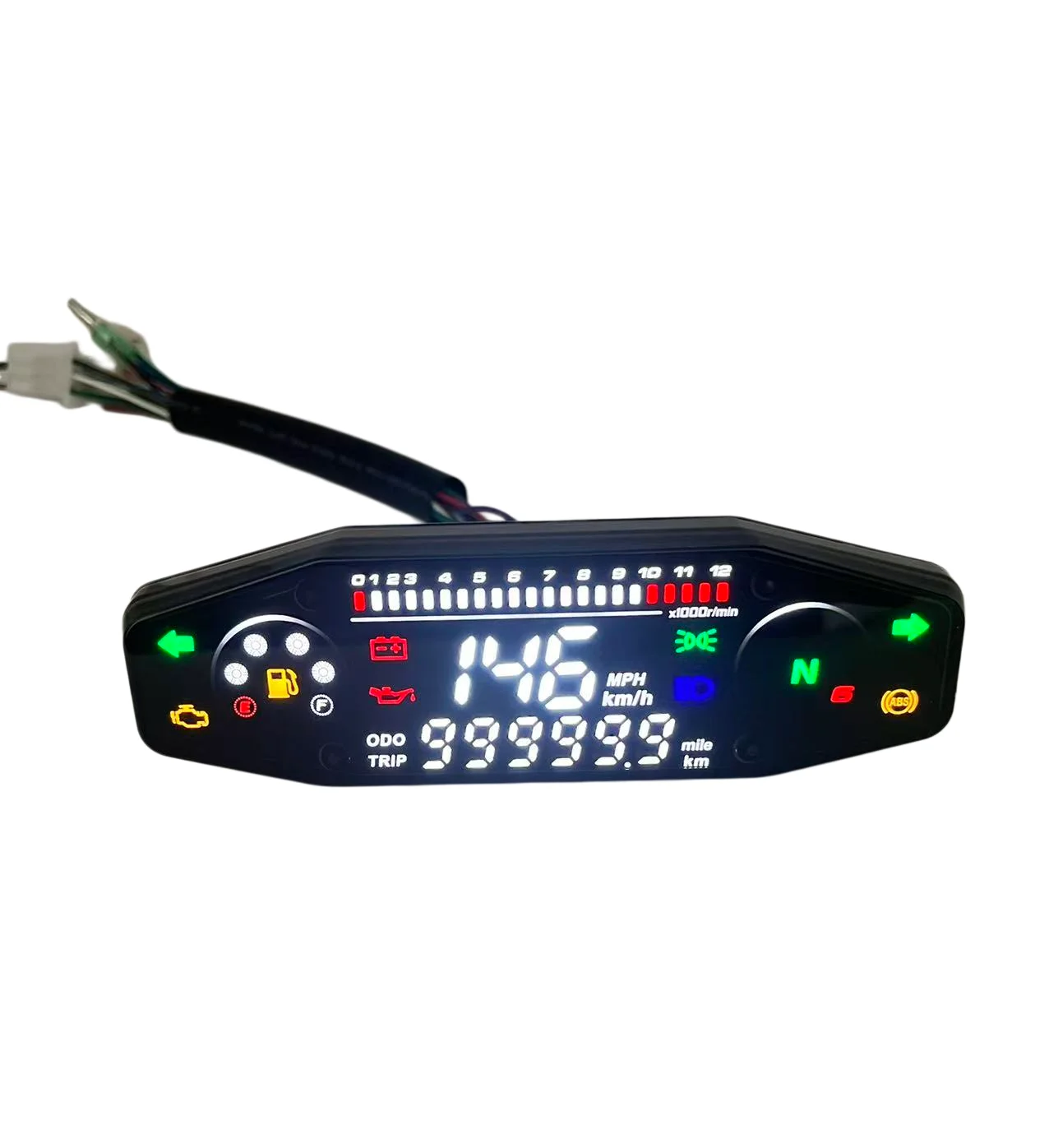 Universal Speedometer Digital Motorcycle For 1 2 4 Cylinder KR200 Speed Meter Tachometer Dashboard Instrument Panel Accessories
