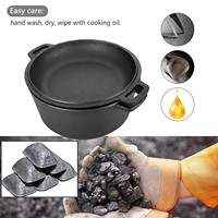 Cast Iron Pot Dutch Oven Reliable Heat Distribution for Slow Cooking for Barbecue for Pasta