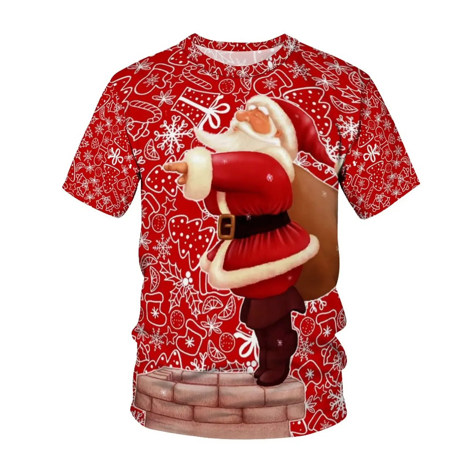 

Camiseta de Carnaval de Navidad para hombre,disfraz de Papá Noel,árbol de Navidad,muñeco de nieve,camisetas