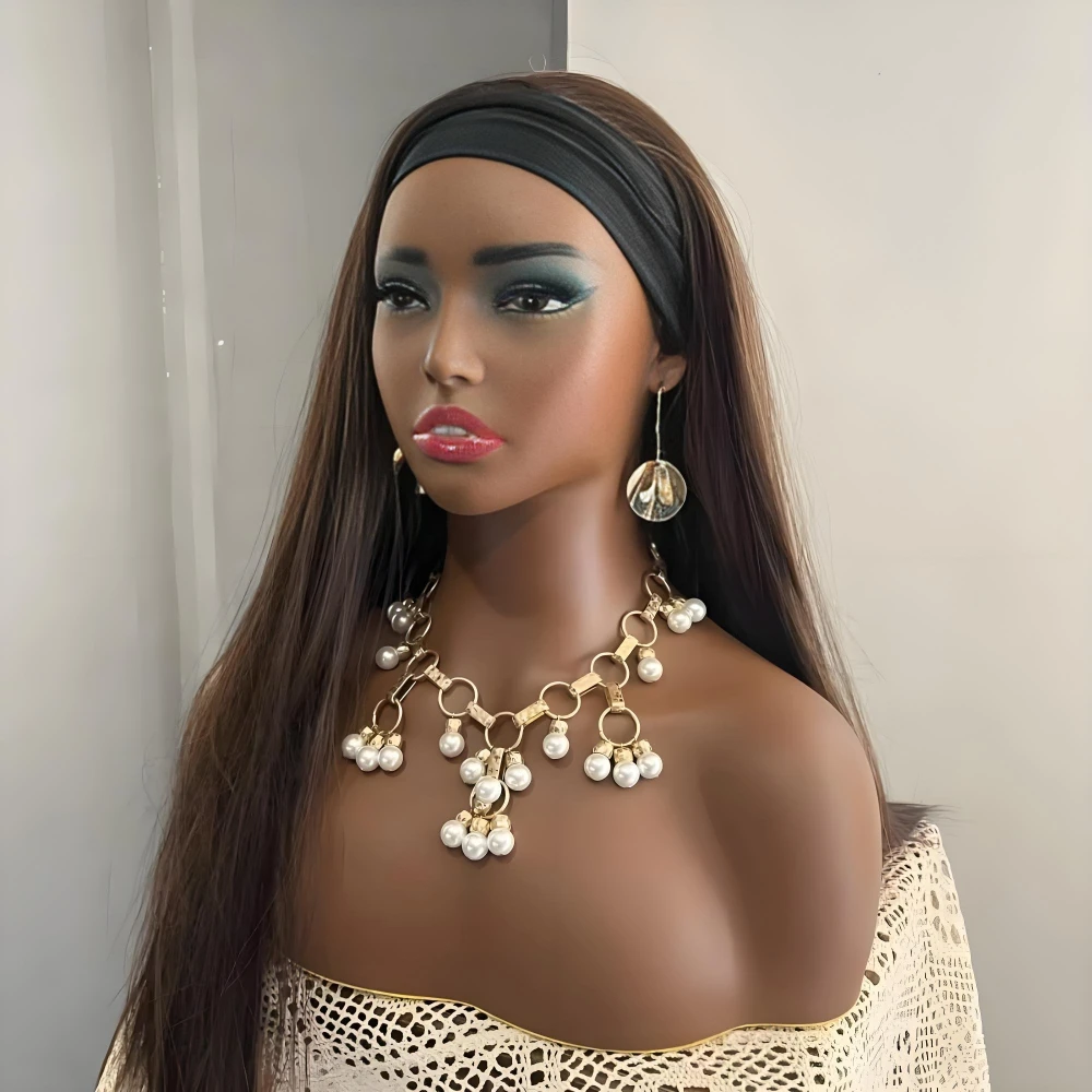 Realistic Afro Female Mannequin Head with Shoulders for Wig Display Beauty Accessories